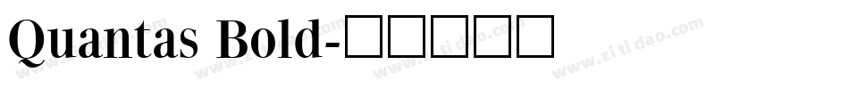 Quantas Bold字体转换
